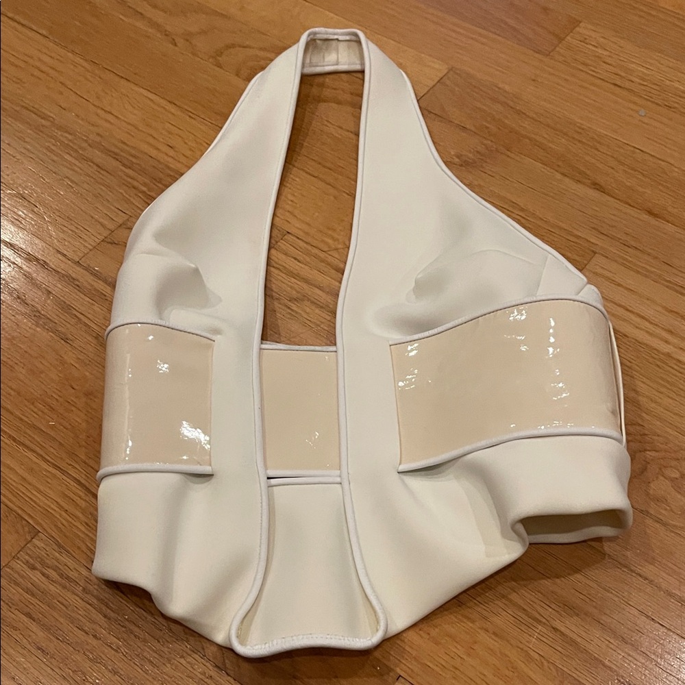 Dion Lee Cream and Tan Shoulder top